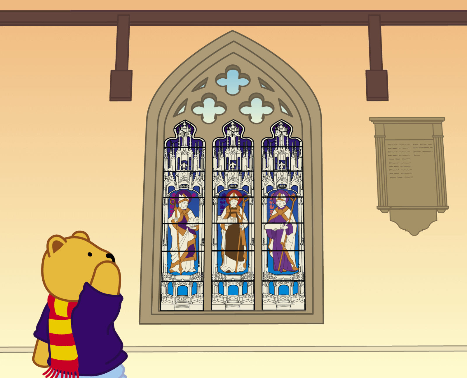 Teddy at Bangor Cathedral - 7